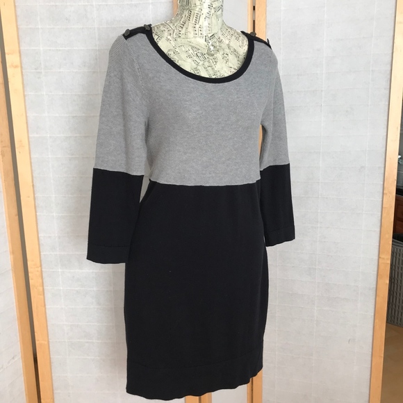 rag & bone Two-Tone Gray and Black Sweater Dress - Picture 6 of 8